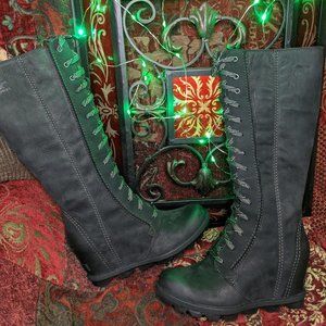 SOREL JOAN OF ARCTIC WEDGE II TALL BLACK BOOTS SZ9